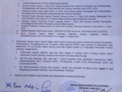 54 Pejabat Eselon II Lampung Hasil Tes Urine BNN Bebas Narkoba