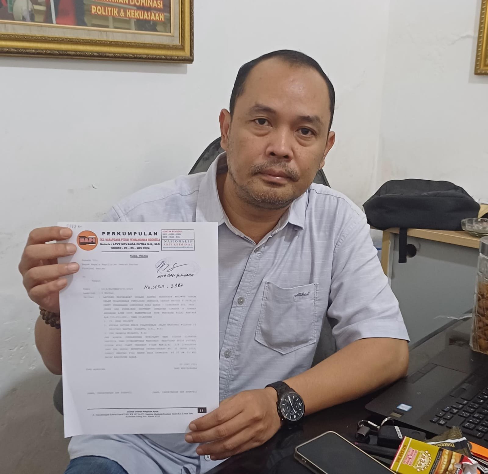 Ketum Eks Napi Desak PUPR Copot Sunarto Kasatker PJN Banten