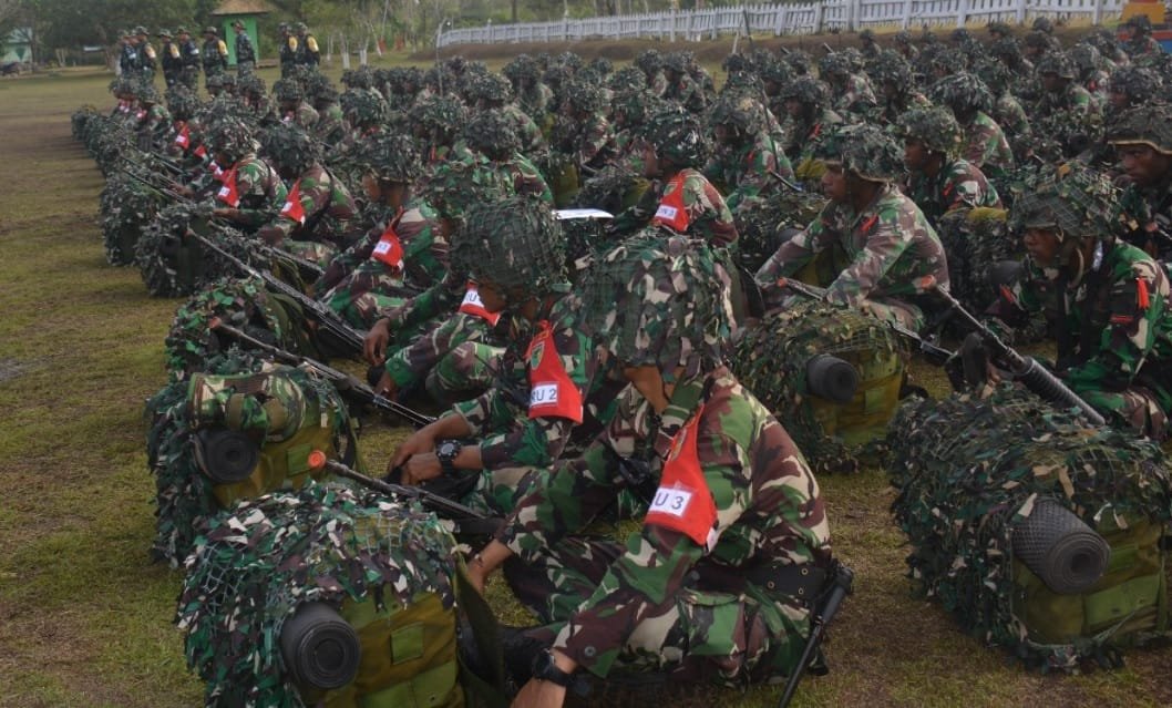 Danrem 174 ATW Merauke Buka Latihan UST Kompi Yonif 757 Ghupta Vira TA 2022