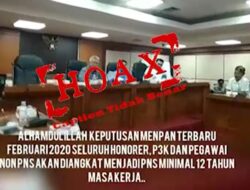 Video Pengangkatan Honorer P3K dan Non-PNS Ternyata Hoaks