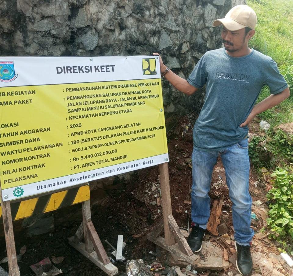 Pemenang Proyek Drainase dan Jalan Buaran Timur Diduga Sudah Disetting, Pelaksana Juga Disinyalir Serobot Lahan