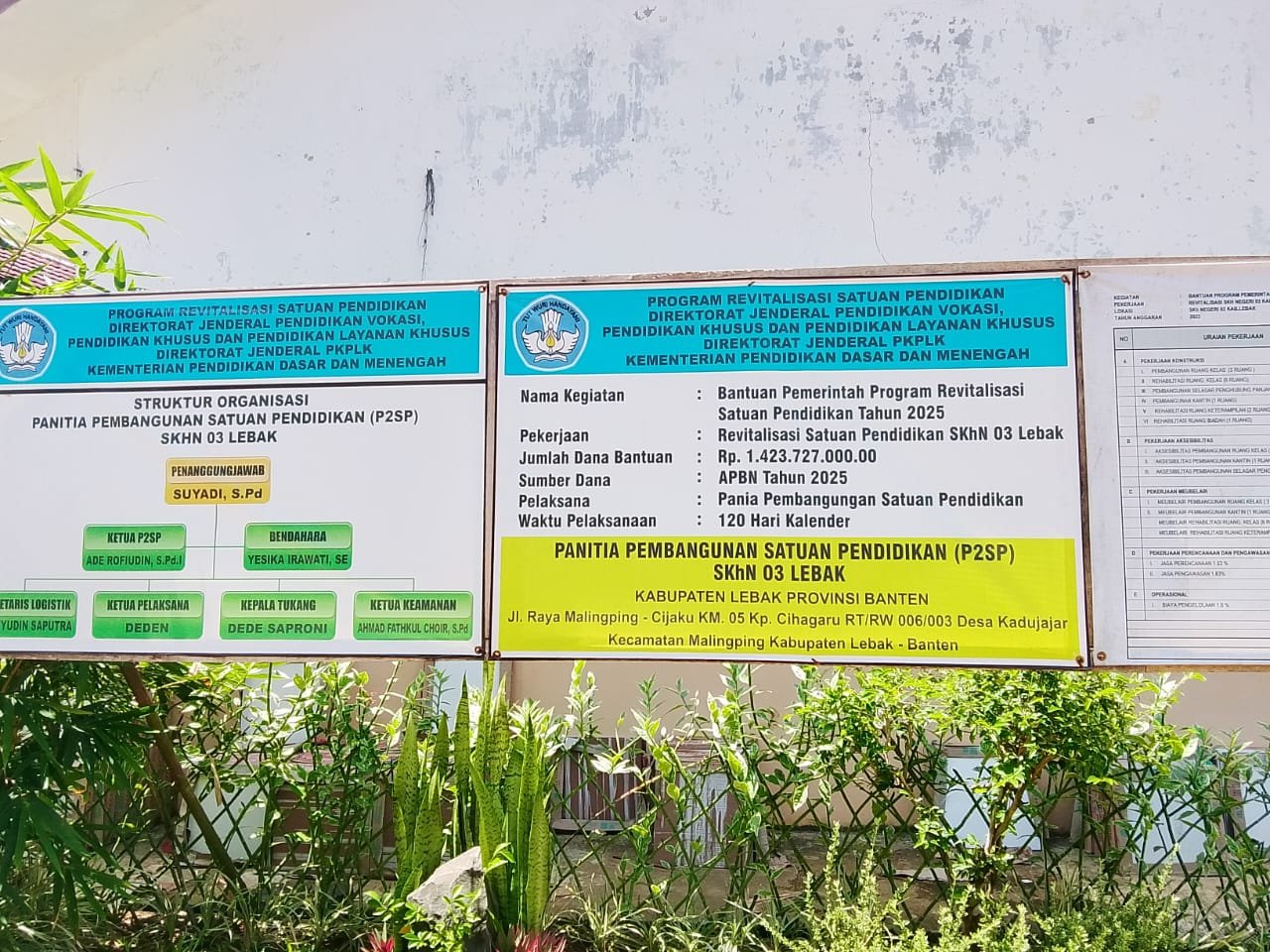 Skandal Revitalisasi SKhN 03 Lebak: Abaikan K3 dan Pakai Pasir Laut, Proyek Rp1,4 Miliar Jadi Bom Waktu