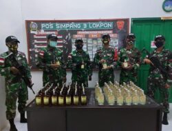 Yonif 642/Kapuas Amankan PMI Nonprosedural dan Miras Ilegal di Perbatasan