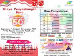 Rayakan HUT RI dan Harpelnas, PDAM Tirta Asasta Beri Diskon 50% untuk Pasang Baru