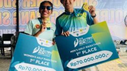 Odekta dan Robi Atlet PORBIN Juara PLN Electric Run 2024