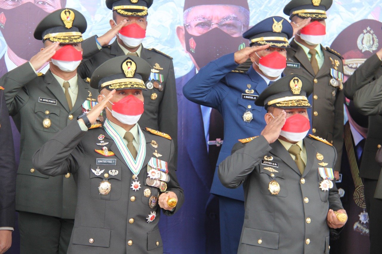Pangdam XVII/Cenderawasih Ikuti Upacara Virtual HUT Ke-76 TNI