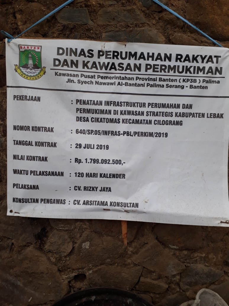 Infrastruktur Perkim di Desa Cikatomas Mangkrak Tak Tersentuh