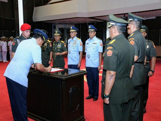 Panglima TNI Pimpin Sertijab Tiga Pejabat di Mabes TNI