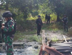 Satgas Yonarmed 1 Kostrad dan Brimob Patroli Bersama di Kariu untuk Kedamaian