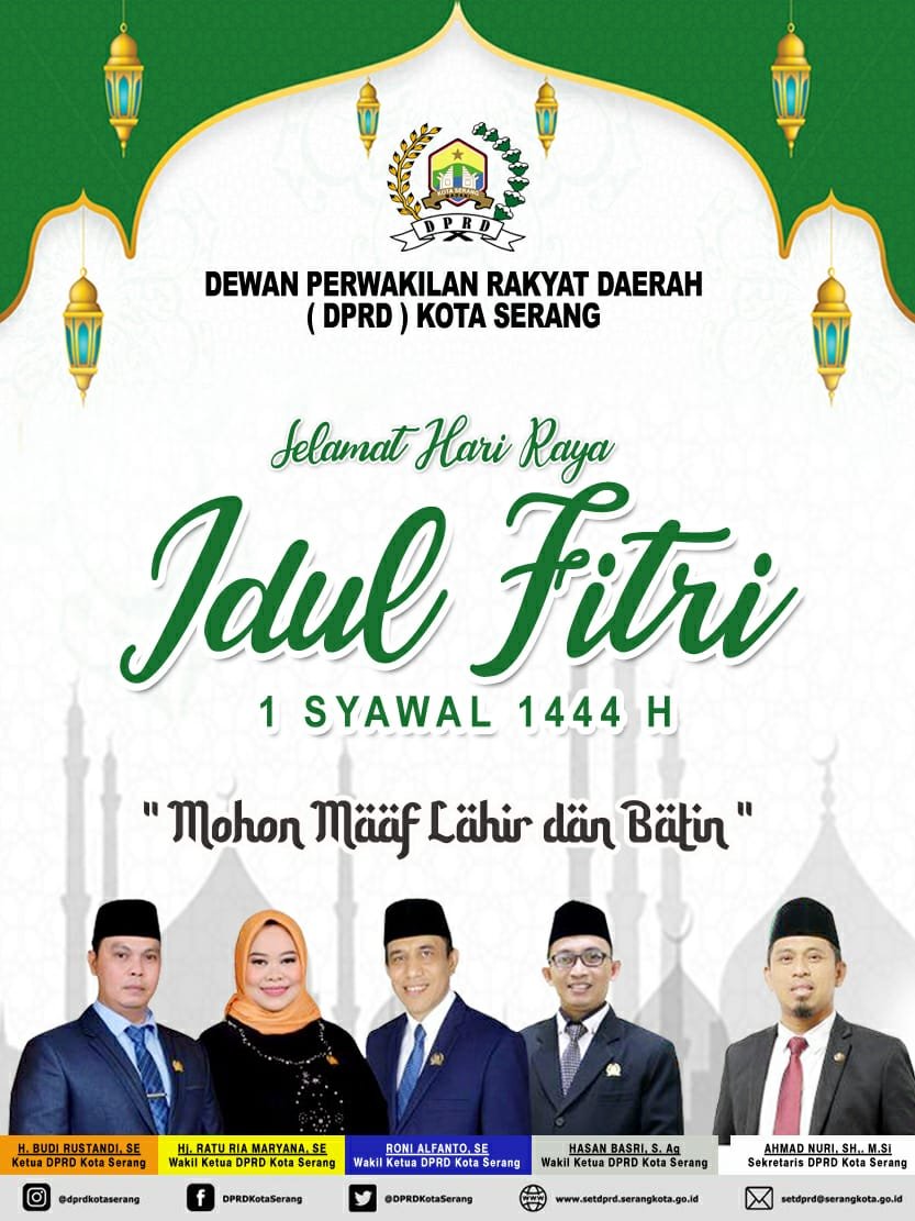 Iklan Selamat Hari Raya Idul Fitri 1444 H dari DPRD Kota Serang