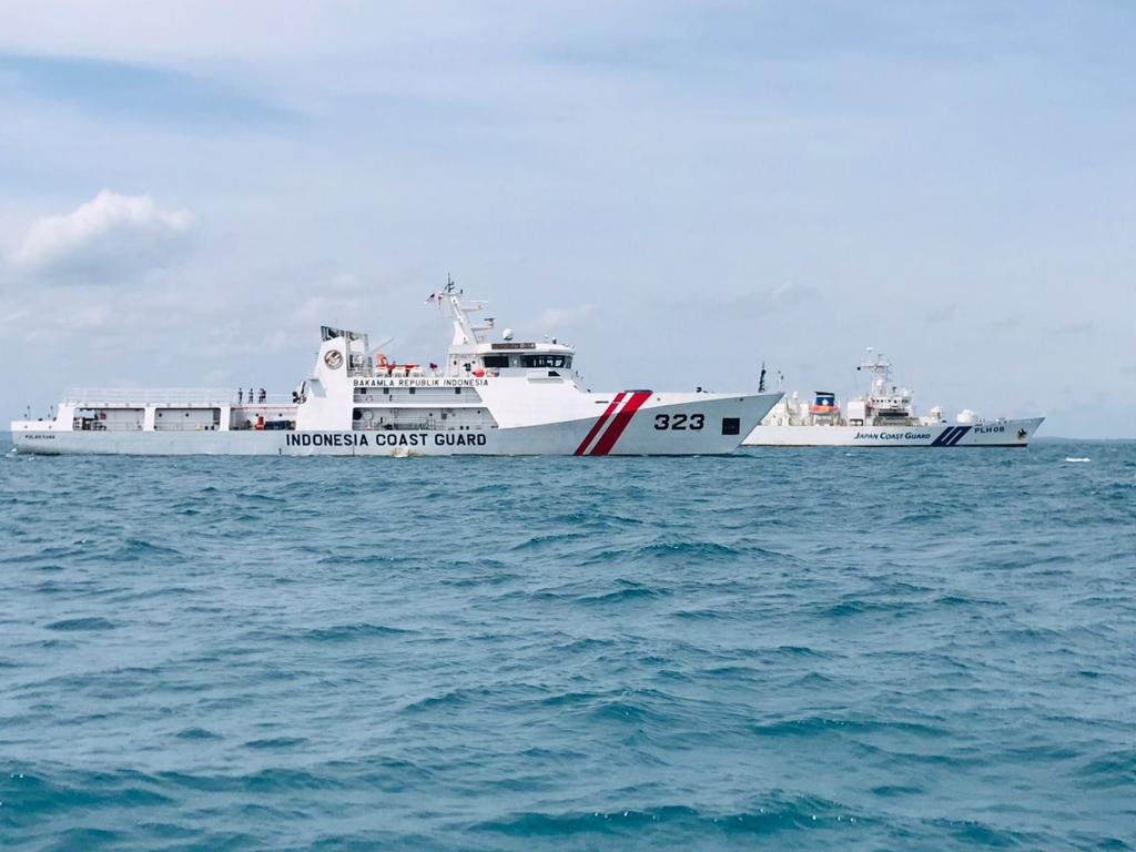 Latihan Passing Kapal Bakamla RI dan Japan Coast Guard