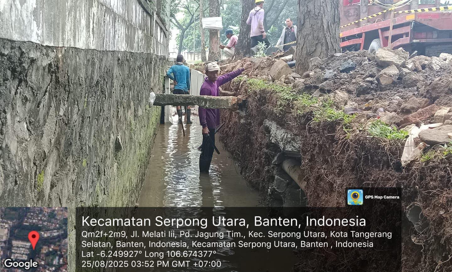 Proyek U-dith Jl Melati Pondok Jagung Diduga Asal-asalan, Abaikan K3 dan KIP