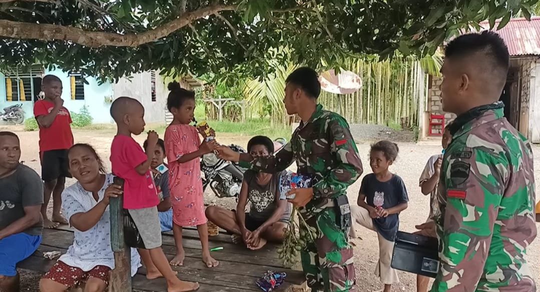 Yonif 126/KC Jalin Kebersamaan dengan Warga Perbatasan Lewat Kitorang Basudara