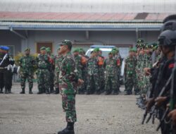 Dandim 1710 Mimika Pimpin Apel Siaga Jelang Kunjungan Panglima TNI dan Kapolri