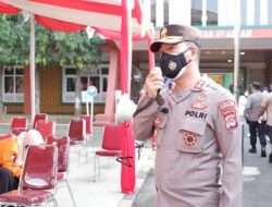Kapolres Serang Kota Himbau Prokes saat Gerakan Vaksinasi Mahasiswa Nasional
