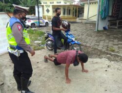 Polsek Pabuaran Tegur Pelanggar Prokes Covid-19 Lewat Opsi Yustisi