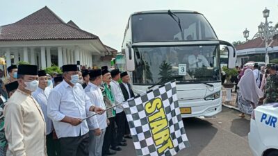 Pelepasan 206 Calon Haji, Wabup Serang Sampaikan Pesan Penting