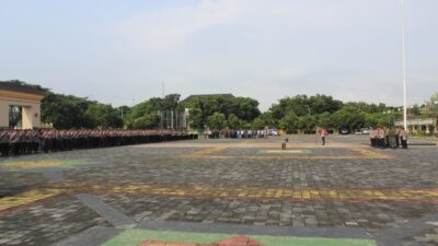 Polda Banten dan TNI Gelar Apel Gabungan Anticipasi Unras Buruh Tolak Omnibus Law