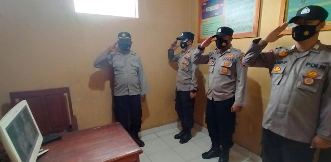 Polsek Munjul Ikuti Upacara Virtual Hari Kesaktian Pancasila