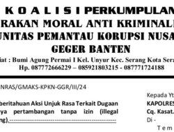 Koalisi Lembaga Banten Turun ke Jalan Tuntut Tindakan Tegas Pengelola Tambang Ilegal