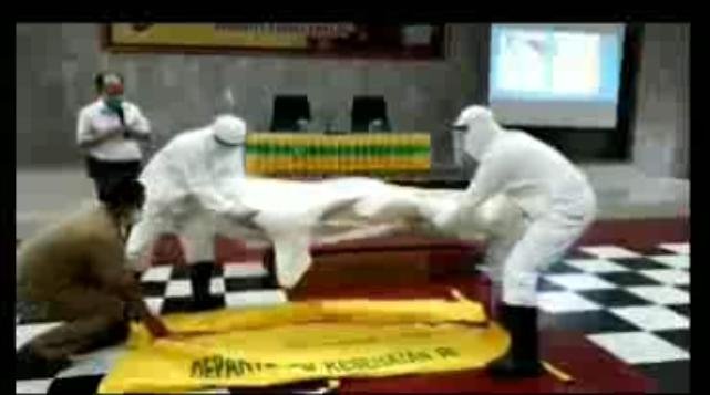 Polres Cilegon Gelar Latihan Pemulasaran Jenazah Pasien Corona