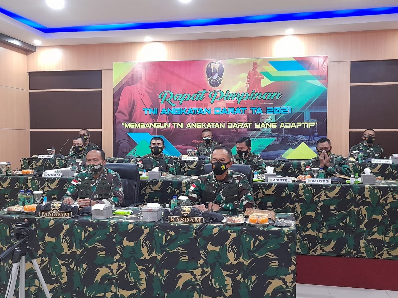 Pangdam XVII/Cenderawasik Ikuti Rapim TNI AD 2021 Secara Virtual