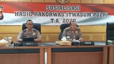 Irwasda Polda Banten Sosialisasi Hasil Rakorwas Itwasum Polri TA 2020