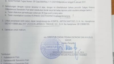 Paulin Linggadewi Tanyakan Jalannya Proses Hukum PT Asuransi Jiwa Kresna