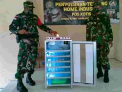 Yonif 512/QY Ajarkan Cara Modern Ternak Ayam ke Warga Perbatasan