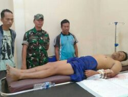 Babinsa Sumberjaya Langsung Cek Lokasi Warga Serangan Buaya