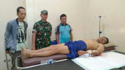 Babinsa Sumberjaya Langsung Cek Lokasi Warga Serangan Buaya