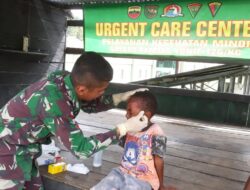 Satgas Pamtas Yonif 126/Kala Cakti Berikan Pengobatan Terbaik untuk Anak Papua