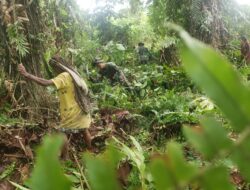 Yonif 126/KC Ajak Warga Bersihkan Makam di Perbatasan