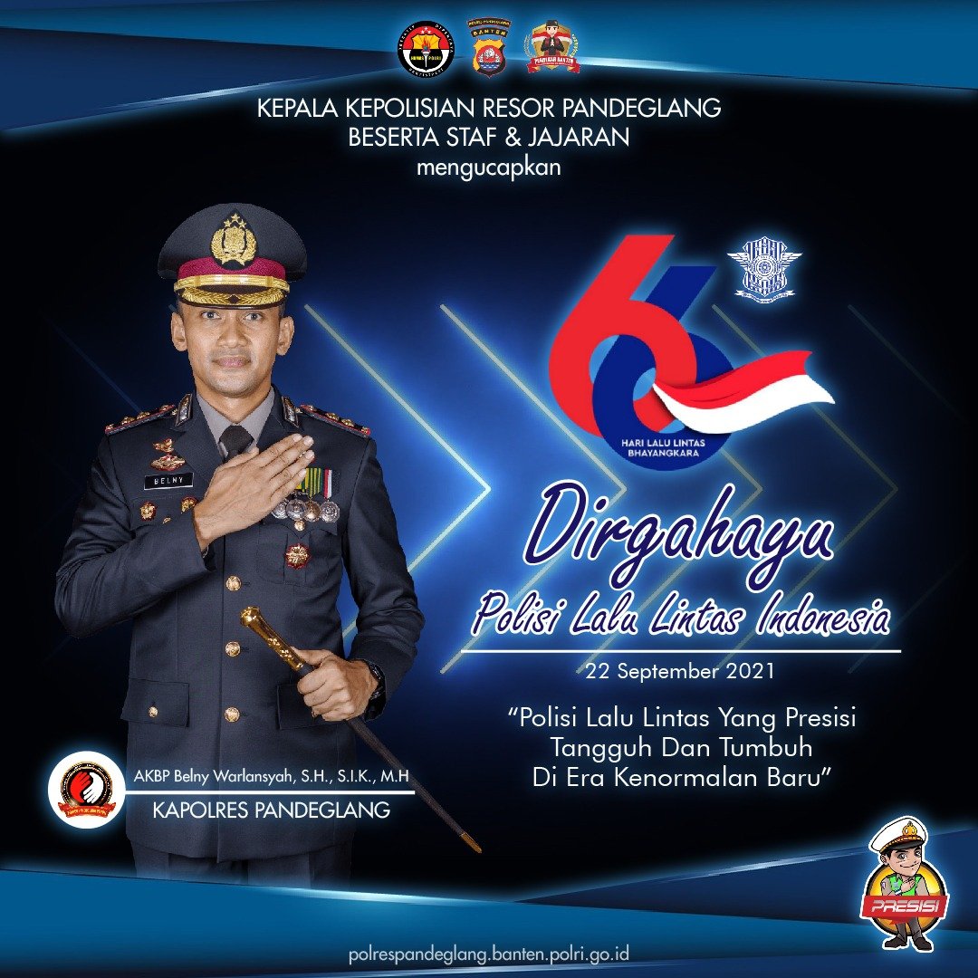 Kapolres Pandeglang Ucapkan Selamat Hari Ulang Tahun Polisi Lalu Lintas
