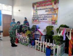 Prajurit Satgas Yonif MR 413 Kostrad Hadiri Perayaan Natal SMK YPK Betlehem Arso