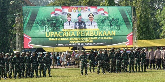 Upacara TMMD ke-114 di Lebak Buka Akses Jalan Dua Kecamatan