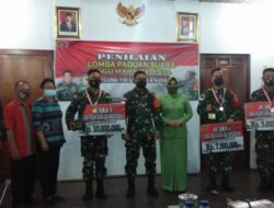 Sambut Bulan Kasih, 105 Prajurit TNI Lomba Paduan Suara Mars Babinsa