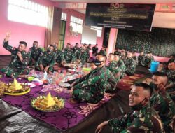 Satgas Yon Mek 516 CY Gelar Syukuran Sederhana HUT ke-75
