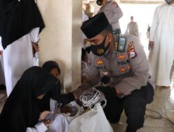 Bakti Sosial Polda Banten Bagikan Sembako dan Ratusan Masker ke Ponpes Baitul Qur’an