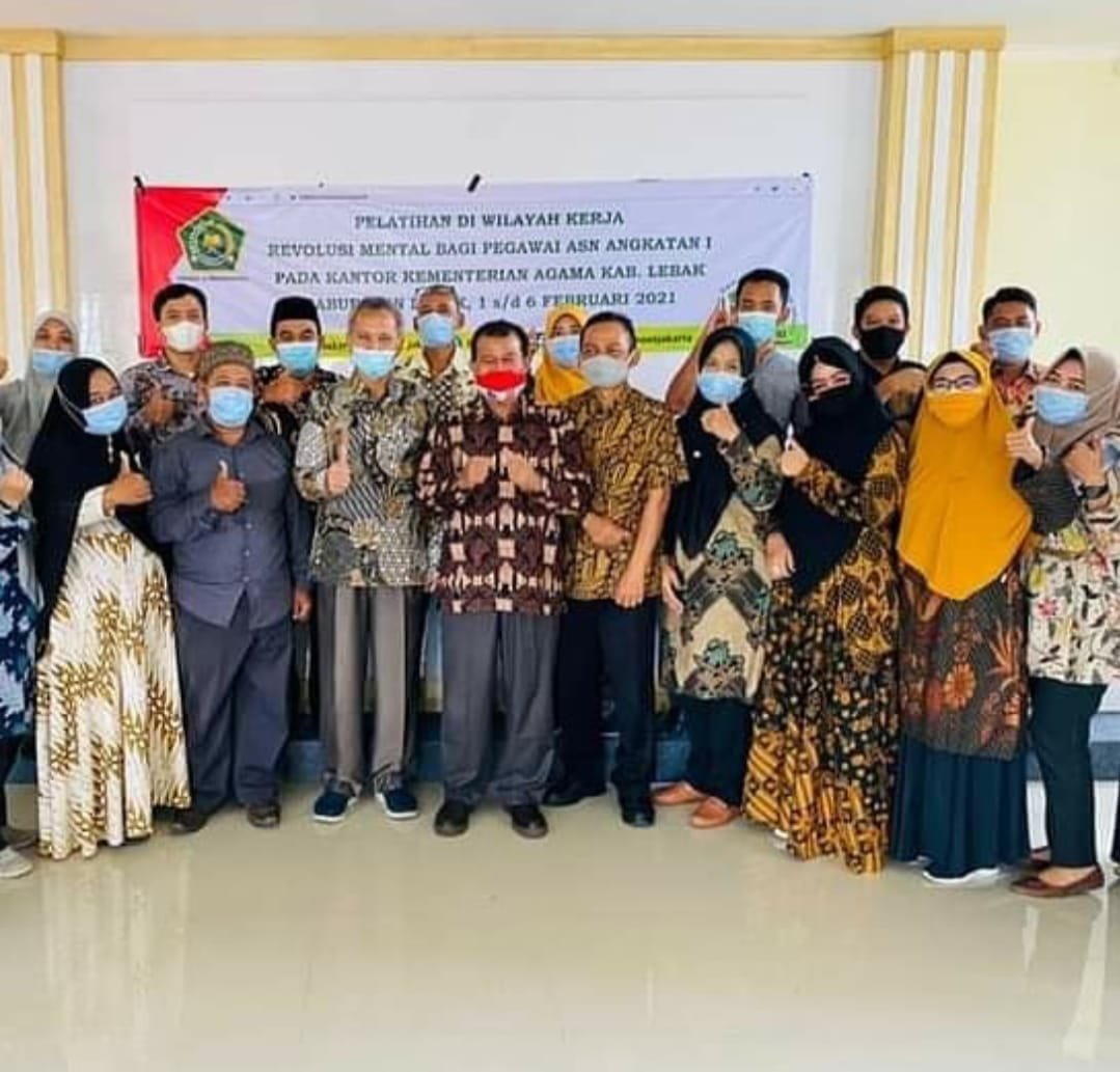 Kasubbag TU Kemenag Lebak Resmi Tutup Diklat Revolusi Mental ASN Angkatan I