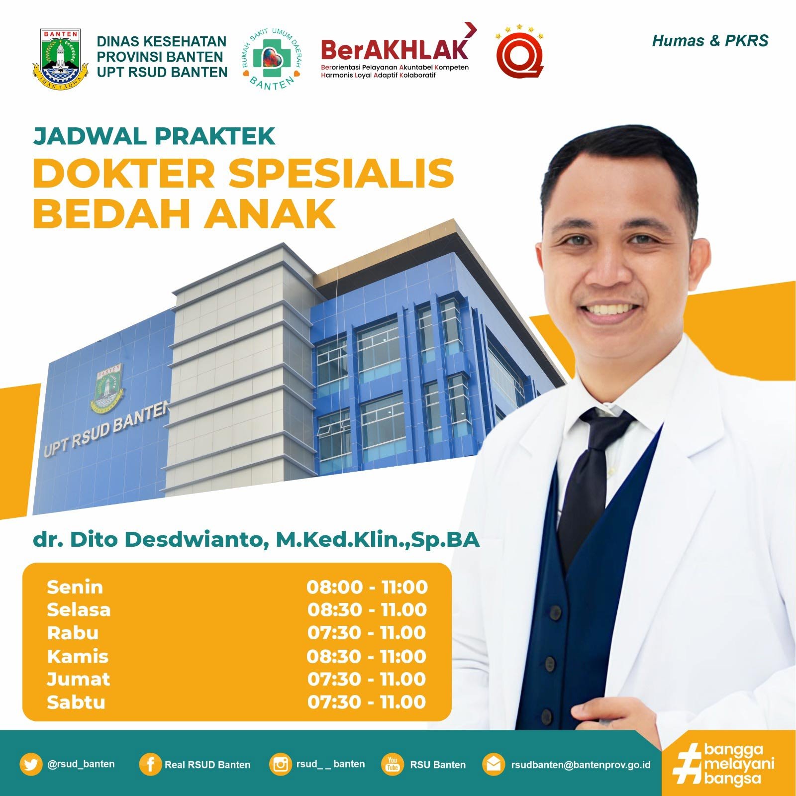 Layanan Bedah Anak Telah Tersedia di RSUD Banten