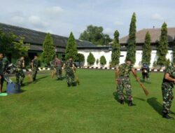 Korem 064/MY Bersihkan Lingkungan Secara Rutin