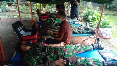 Kodim 0601/Pandeglang Turunkan Personil untuk Donor Darah HUT RSIA Permata Ibunda