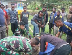 Satgas Yonif RK 751 VJS Rayakan Idul Adha 1442 H di Pegunungan Tengah Papua