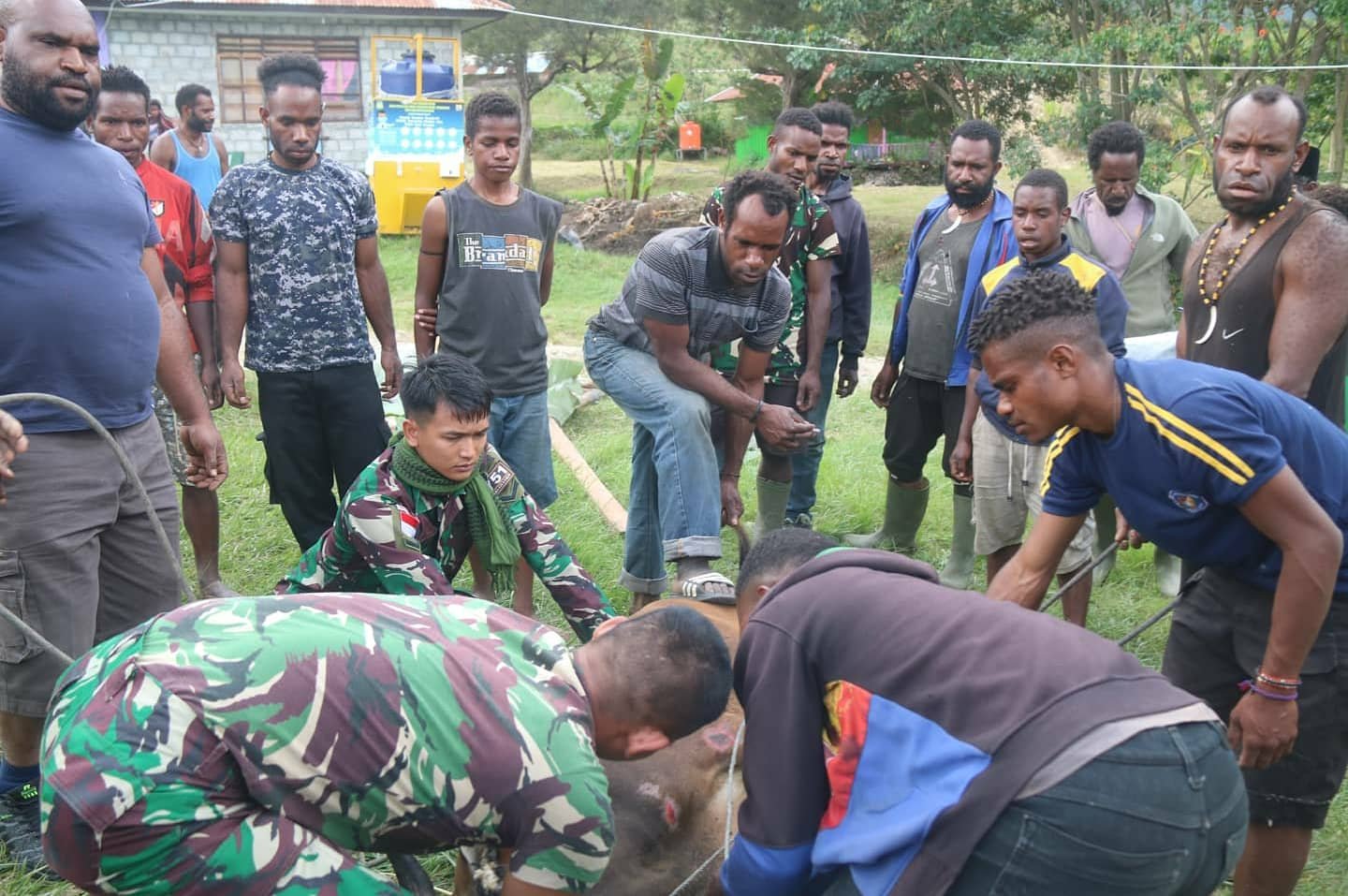 Satgas Yonif RK 751 VJS Rayakan Idul Adha 1442 H di Pegunungan Tengah Papua