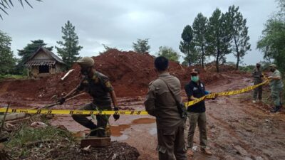 Satpol PP Hentikan Galian di Cimanggis Bojonggede karena Ganggu Ketertiban