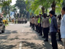 Polres Serang Kota Gelar Apel Pengamanan dan Prokes Aksi Unras FSPMI