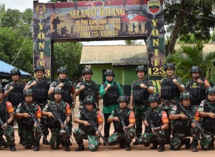 Danrem 174 Merauke Pamitan ke Satgas Pamtas Yonif 123/RW Jelang Purna Tugas
