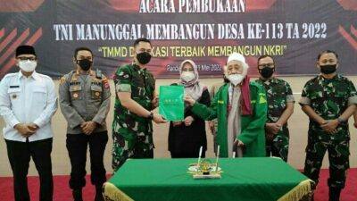 Danrem 064/MY dan Bupati Pandeglang Buka TMMD Ke-113 Kodim 0601