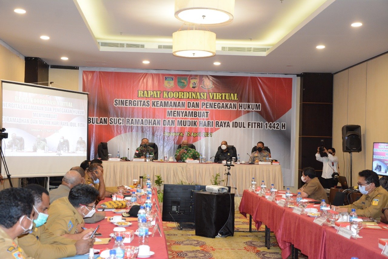 Pangdam XVII/Cenderawasih Hadiri Rakor Virtual Sambut Ramadhan dan Mudik Idulfitri 1442 H